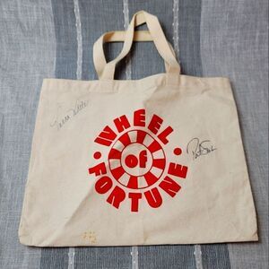 AUTOGRAPHED Wheel Of Fortune Canvas Tote